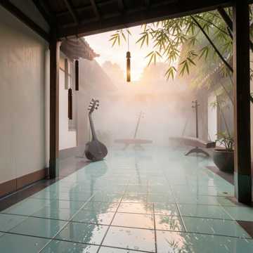 檐停满夏光