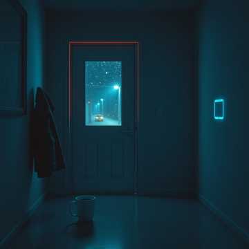 雨滴敲窗的夜晚