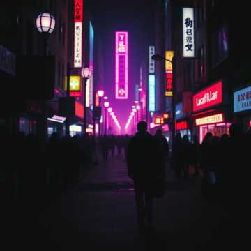街灯与剪影