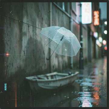 雨淋湿的伞沿