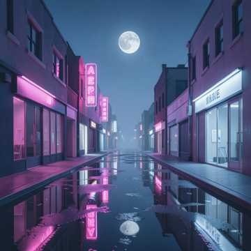 霓虹熄灭的街