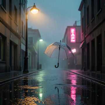 街灯未完的雨