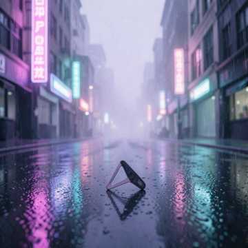 烟紫色晚照