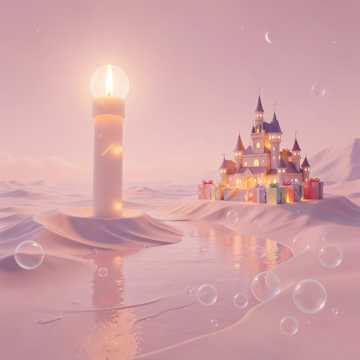 蜡烛摇成星星海