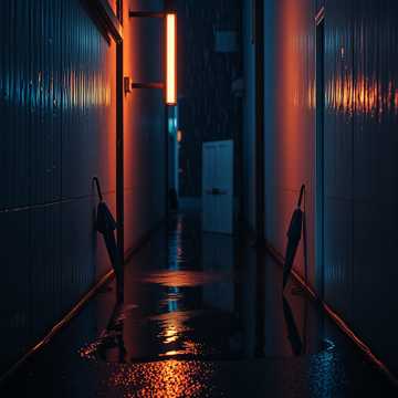 灯熄后，雨还听着