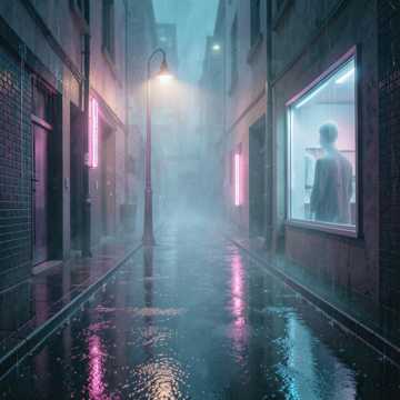 霓虹雨巷