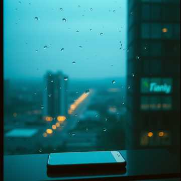 雨丝敲窗的标本