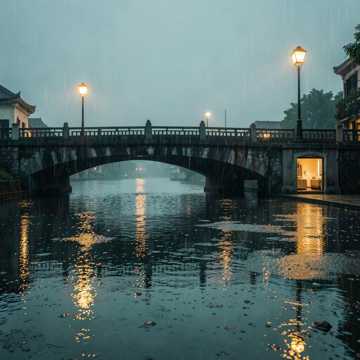 桥北的雨