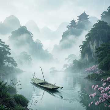 烟雨山岚
