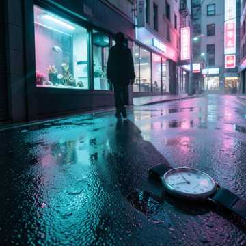 霓虹下的空车厢