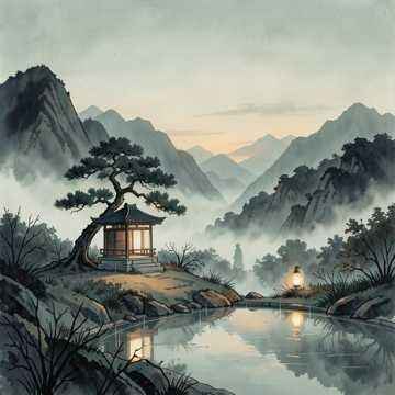 寂坐听松-版本2