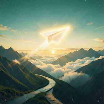 逆光飞翔