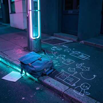 蓝色书包泡沫