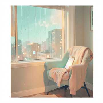 雨停后在窗前
