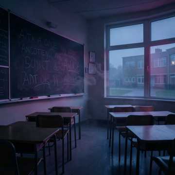 粉笔灰晚霞
