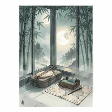 竹窗月