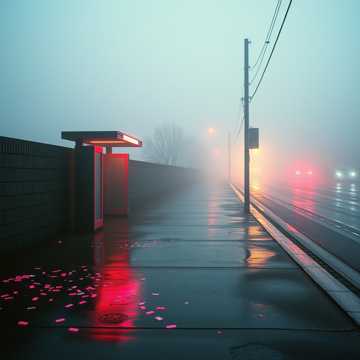 霓虹碎在街角