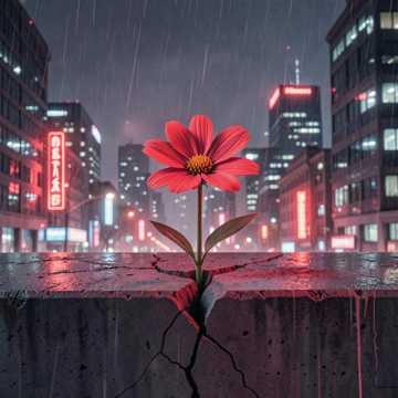 水泥缝里开的花