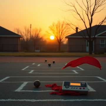 弹珠滚进夕阳坑