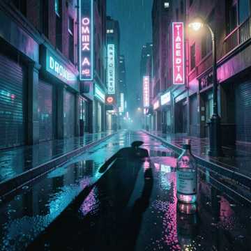 深夜的酒