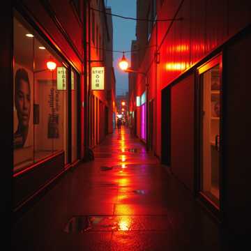 霓虹雨巷