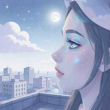 星河压进她的睫毛