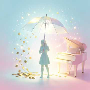 碎雨撑花伞