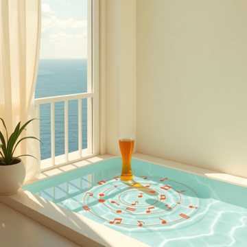 Escena de ventana en verano