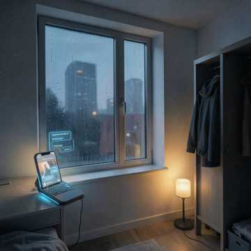 钟停在雨里