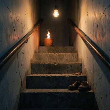 楼梯间的火