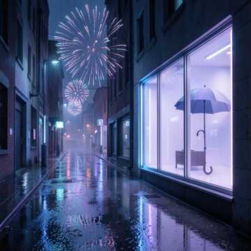 夜街烟花