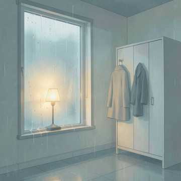 雨丝断在窗沿