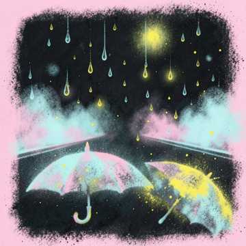 雨湿的路口