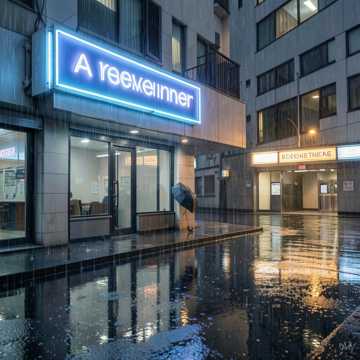 雨在便利店屋檐躺了一夜
