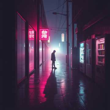 霓虹街尾的雾