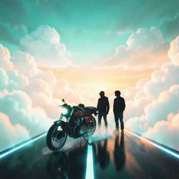 兄弟的摩托，穿过云海-版本2