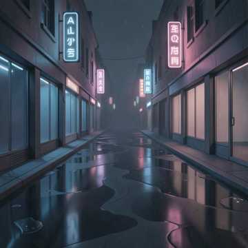 霓虹熄灭的街
