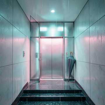 雨落无人电梯