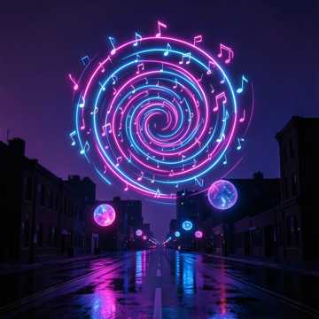 霓虹音符漩涡