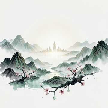 墨染山河落寞