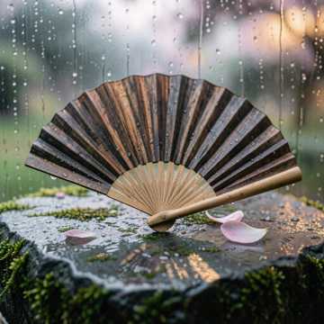 折扇听雨