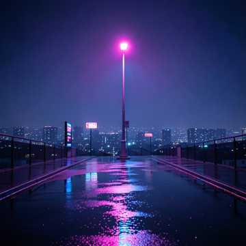 路灯残影