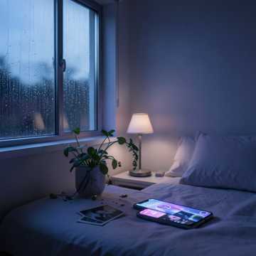 窗上骤雨