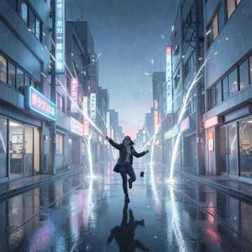 銀のフレアと夜明け前