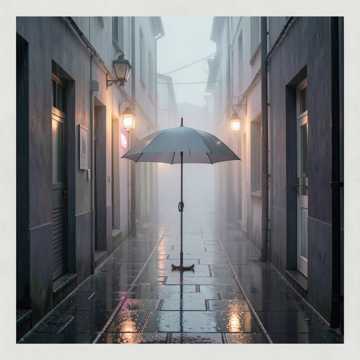 雨滴穿巷的余温