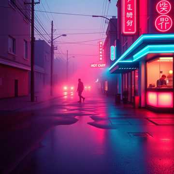 霓虹脚印