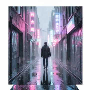 霓虹雨渍-版本2