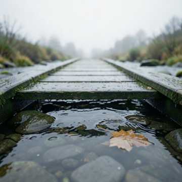 雨后木桥