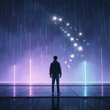 街灯碎成星