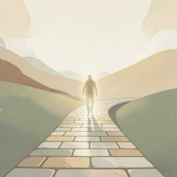 推石上山的旅人
